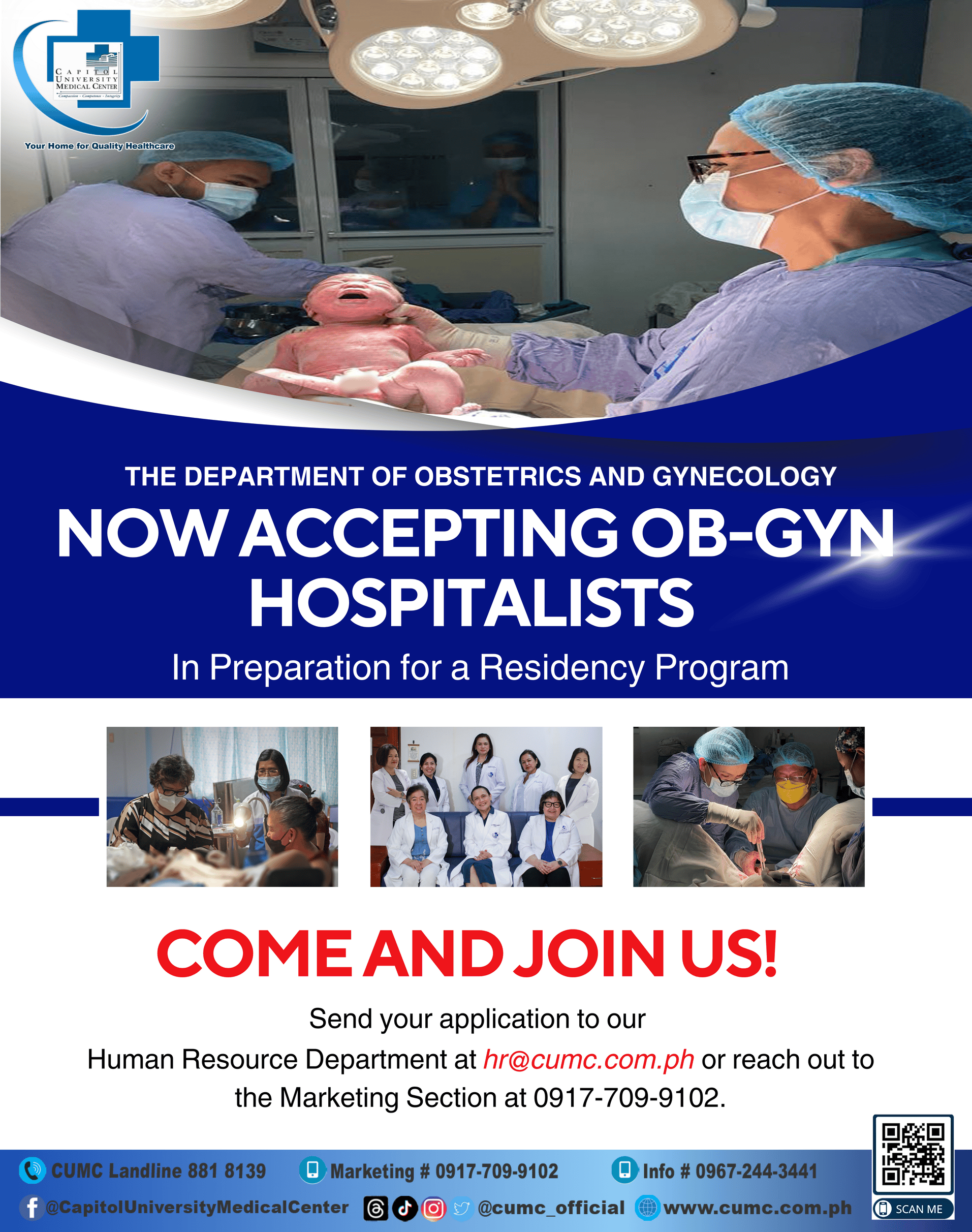 OBSTETRICS AND GYNECOLOGY DEPARTMENT IS NOW ACCEPTING APPLICATIONS FOR ...
